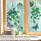 Original Hand Drawn Window Cling Film Stained Glass Border, Double Sided - Image 3