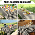 Smiry Rectangle Table Cloth, Waterproof Vinyl Tablecloths - Image 6
