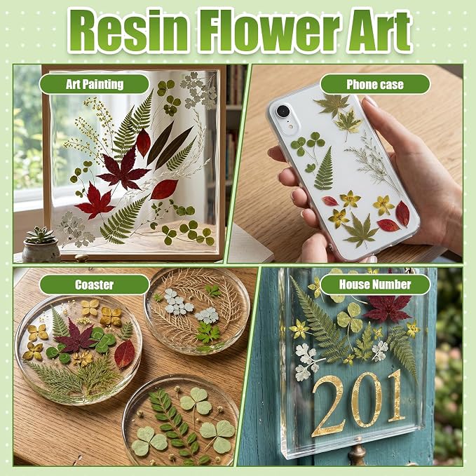 140+ Pcs Dried Flowers Leaves for Crafts, Dried Pressed Flowers for Resin Molds - Image 5
