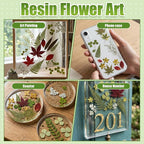 140+ Pcs Dried Flowers Leaves for Crafts, Dried Pressed Flowers for Resin Molds - Image 5