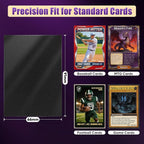 Black MTG Card Sleeves 200 Pack Matte Trading Card Sleeves Sturdy Card Protector - Image 2