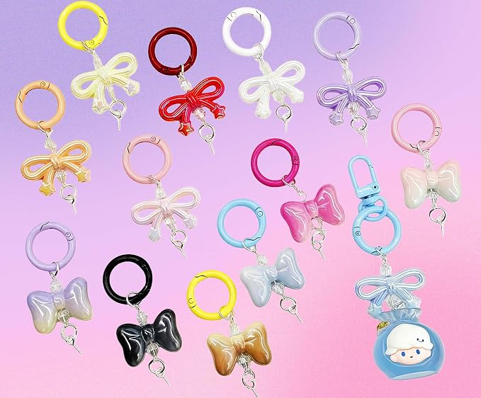 Round Carabiner Clip Bulk 48pcs 1 Inch Colorful Circle Carabiner Key Ring Clips - Image 4
