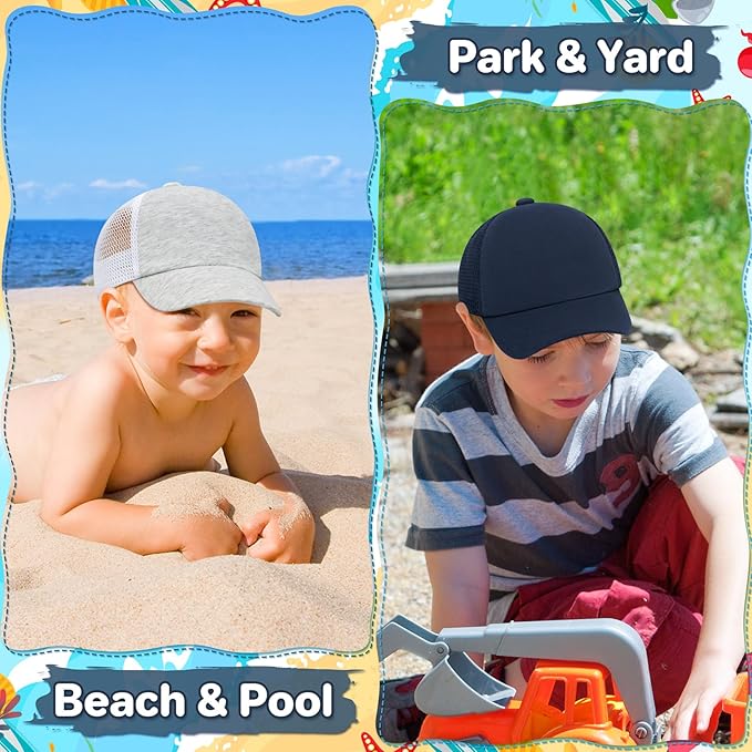 qikqik Baby Baseball Cap Toddler Baseball Hat with Mesh Infant Sun Hat UPF 50+ Baby Ball Cap Toddler Girl Hats Kids Hat Boys