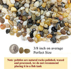 FANTIAN 10 lbs Aquarium Pea Gravel, 3/8 Inch Polished Pebbles. Decorative - Image 2