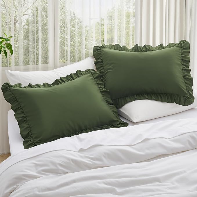 KKJIAF Ruffle Body Pillow Cases Set of 1, Ruffled Pillow Covers - Image 4
