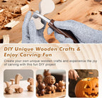 Ninonly 42pcs Wood Carving Tools Kit, Wood Whittling Knife Set - Image 6