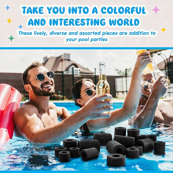 Frienda 50 Pcs Pool Noodles Bits Multicolor Craft Small Size Versatile Mixed - Image 5