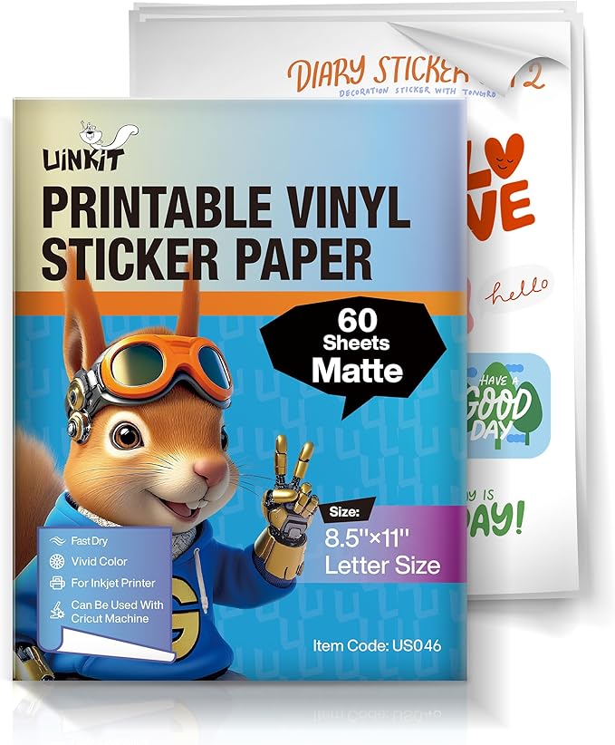Uinkit Matte Sticker Paper 60 Sheets by UinkitHandicraftsandConservationSpecialist