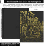 SuFly Black Paper Drawing Pad, 60 Sheets Large Sketch Book 11x14, Spiral Bound - Image 2