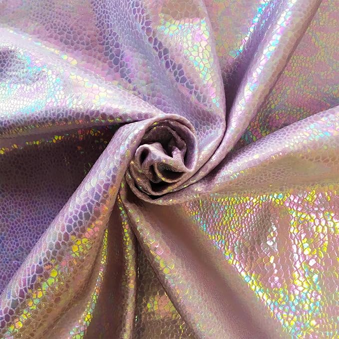 Generic Snake Skin HOLOGRAM 4-Way STRETCH Nylon-Spandex Foil Fabric 58/60"" Wide by Unknown