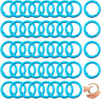 Round Carabiner Clip Bulk 48pcs 1 Inch Colorful Circle Carabiner Key Ring Clips by Cmidy