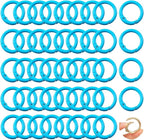 Round Carabiner Clip Bulk 48pcs 1 Inch Colorful Circle Carabiner Key Ring Clips by Cmidy
