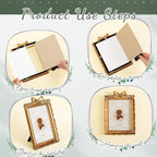 Vicenpal 3 Pcs Tiny Picture Ornate Frames 5 x 7 Inch Small Vintage Oval Picture - Image 6