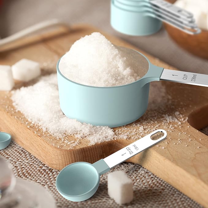 Measuring Cups & Spoons Set, Stackable Cups and Spoons | Nesting Measure Cups - Image 6
