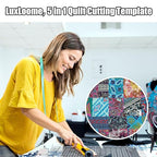 Quilting Ruler, 14.5 * 17.75", Slotted Patchwork Ruler & Template, Non-Slip - Image 4