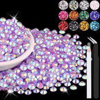 4000PCS 5mm Resin Jelly Rhinestones in Bulk, Bedazzling Flatback Crystals by BELLEBOOST
