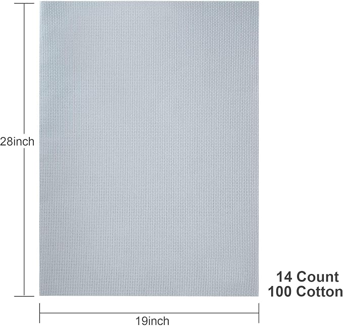 Aida Cloth 14 Count Cross Stitch Fabric, 19×28inch | Needlepoint & Various DIY - Image 2
