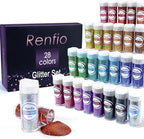 Renfio 28 Colors Holographic Glitter Set, 14.81oz 420g Ultra Fine Glitter by Renfio