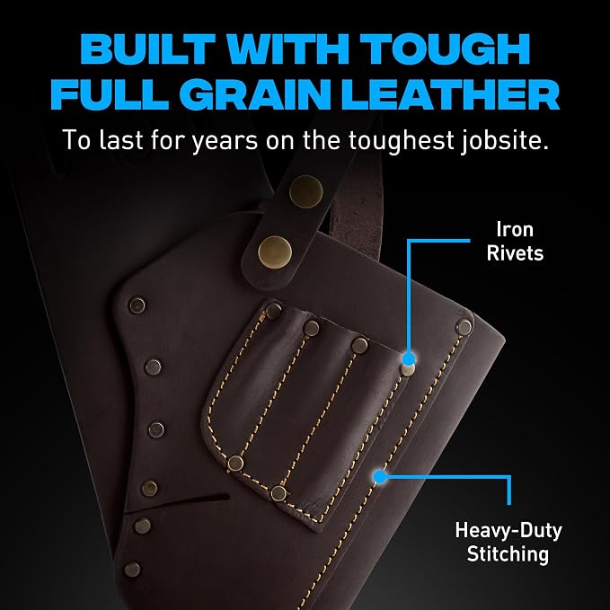 OX Tools Leather Tool Holsters & Pouches – Hammer, Tape Measure, Utility & - Image 3