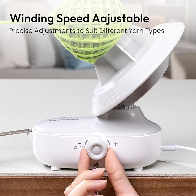 Electric Yarn Winder for Crocheting, Upgrade Dual-Spring Tension 10oz Large - Image 4
