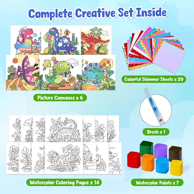 JoyCat Paint with Water Coloring Books & Shimmer Art | Art & Craft Activity - Image 5