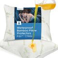 100% Waterproof Pillow Protectors Queen 20x30 Pair Zippered Pillow Case by NiagaraSleepSolution