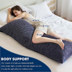 MIULEE Body Pillow for Adults Long Body Pillow for Side Sleeper Memory Foam - Image 6
