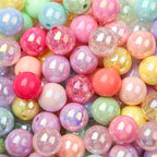 16mm Color Acrylic Beads 100pcs Cute Candy Colors Spacer Beads Loose Beads by BERMRO