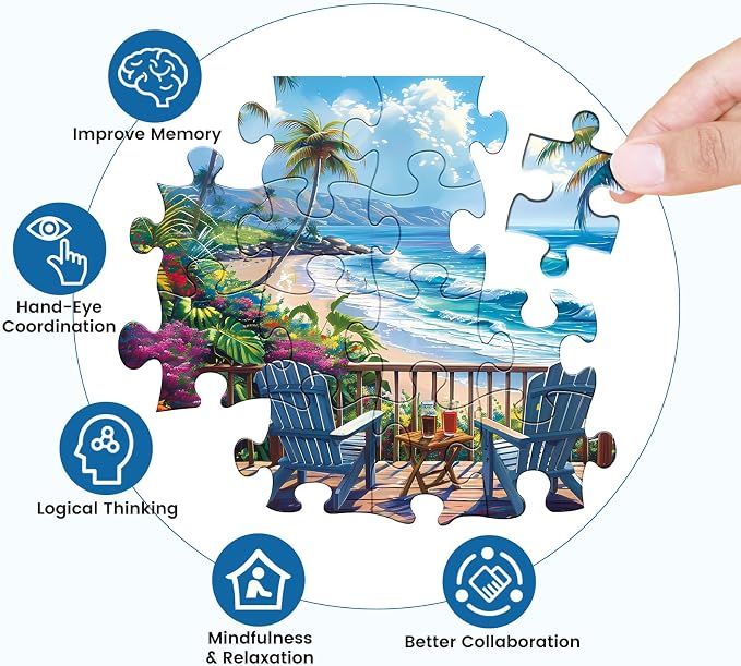 Jigsaw Puzzles for Adults 500 Pieces, Interlock Perfectly Letter on Back No Dust - Image 5