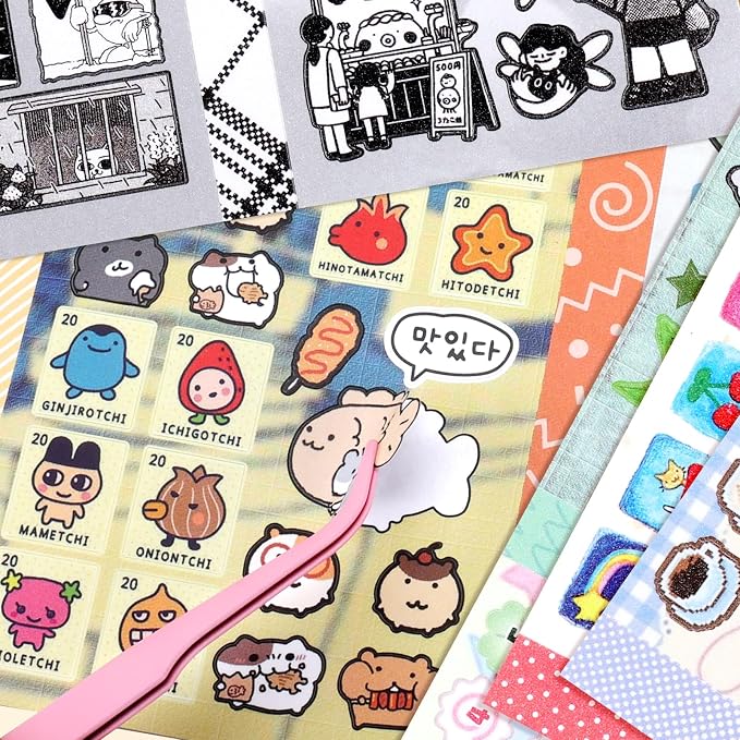 Tmtains 30 Sheets Kawaii Japanese Sticker Book Manga Books Style Writable Note - Image 6