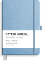 RETTACY Dotted Journal Notebook, 192 Pages, A5 Medium Size | Leather Hardcover by RETTACY