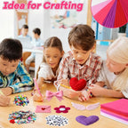 gisgfim 42Pcs Valentine's Day Pink-Purple Felt Fabric Sheet Craft Kit 8 x 12 - Image 5