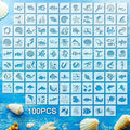 Fainne 100 Pcs 2 Inch Stencils Small Stencils by Fainne