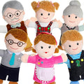 Civaner 6 Pieces Hand Puppet Set 11.8 Inch Family Members Puppets Theater Mother by Civaner
