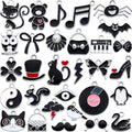 Silver-Tone Enamel Charms Set for DIY Jewelry Making by Anjulery