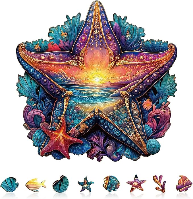 Radiant Starfish Puzzles Adults Gifts by Jollitot