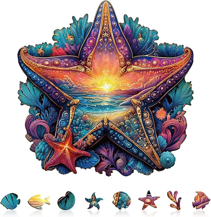 Radiant Starfish Puzzles Adults Gifts by Jollitot
