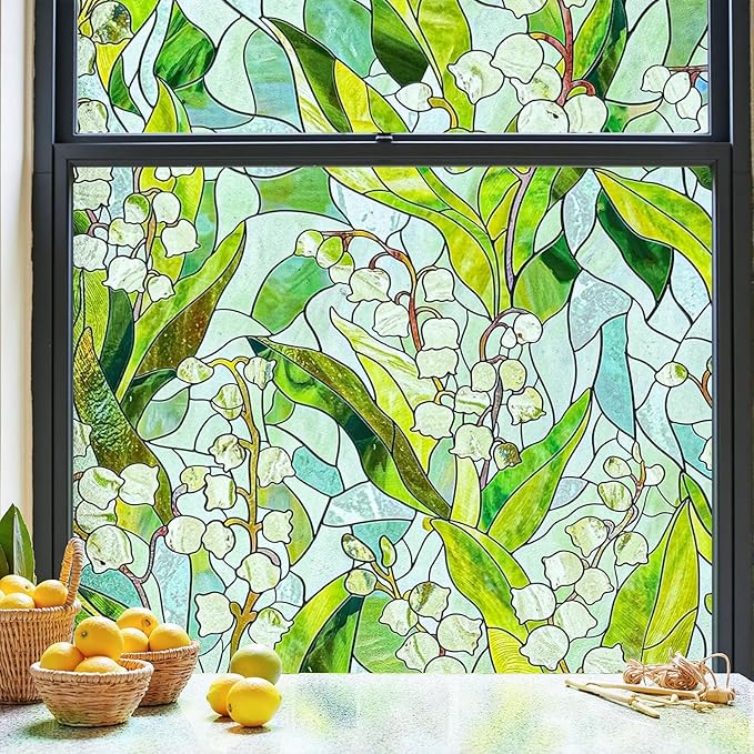 3D Stained Glass Window Film, Decorative Window Privacy Film by ADDHERES