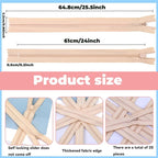 YAKA 20pcs Lvory Nylon Invisible Zippers Tailor Sewing Tools Garment - Image 2