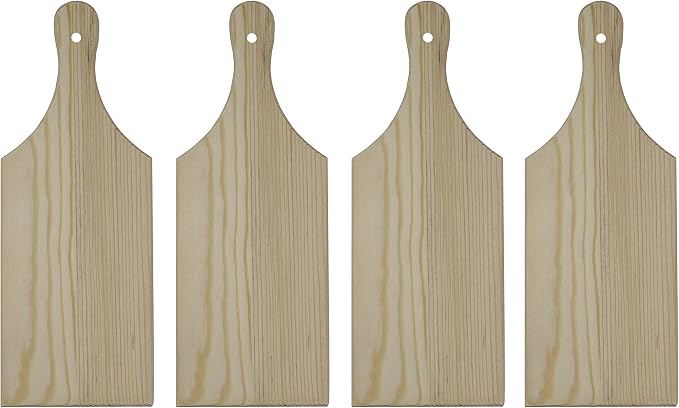 Package of 4 Unfinished Wooden Mini Cutting Boards by CreativeHobbies