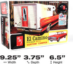 AMT 1965 Chevy El Camino w/Camper 1:25 Scale Model Kit - Image 6