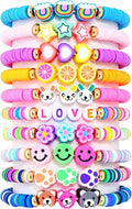 Friendship Bracelets for Girls, 10-Piece Cute Preppy Beaded Bracelet Set for by CHENSILAIYI