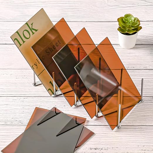 Lesnlok Brown Acrylic Sheets 1/8 inch Thick 3mm 2 Pack 8 x 10 Clear Plexiglass - Image 4