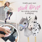 kullaloo DIY Hobby Horse Sewing Material Kit Make a Brown Stick Pony - Image 2