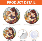 LOVELYPOD Custom Mom Faux Stained Glass Sun Catcher, Personalized Family - Image 6