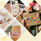 Foam Letter Stickers, 7 Sheets 3D Glitter Alphabet Stickers - Image 4