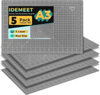 Premium 5 Pcs Self Healing Cutting Mat 18'' x 12'', A3 Non-slip Sewing Mat by IDEMEET