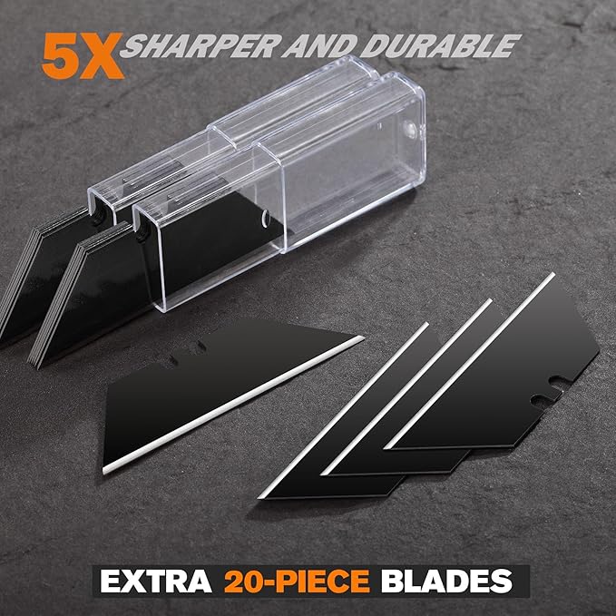 REXBETI 6 Pack Retractable Folding Utility Knife, SK5 Heavy Duty Box Cutter - Image 7