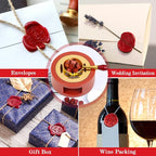 Red Wax for Letters Stamp Seals, Paxcoo 312pcs Stamp Wax Kit - Image 2