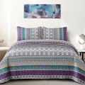 WONGS BEDDING Boho Quilt Set Queen Size, Lightweight Bedspread Coverlet Bedding by WONGSBEDDING